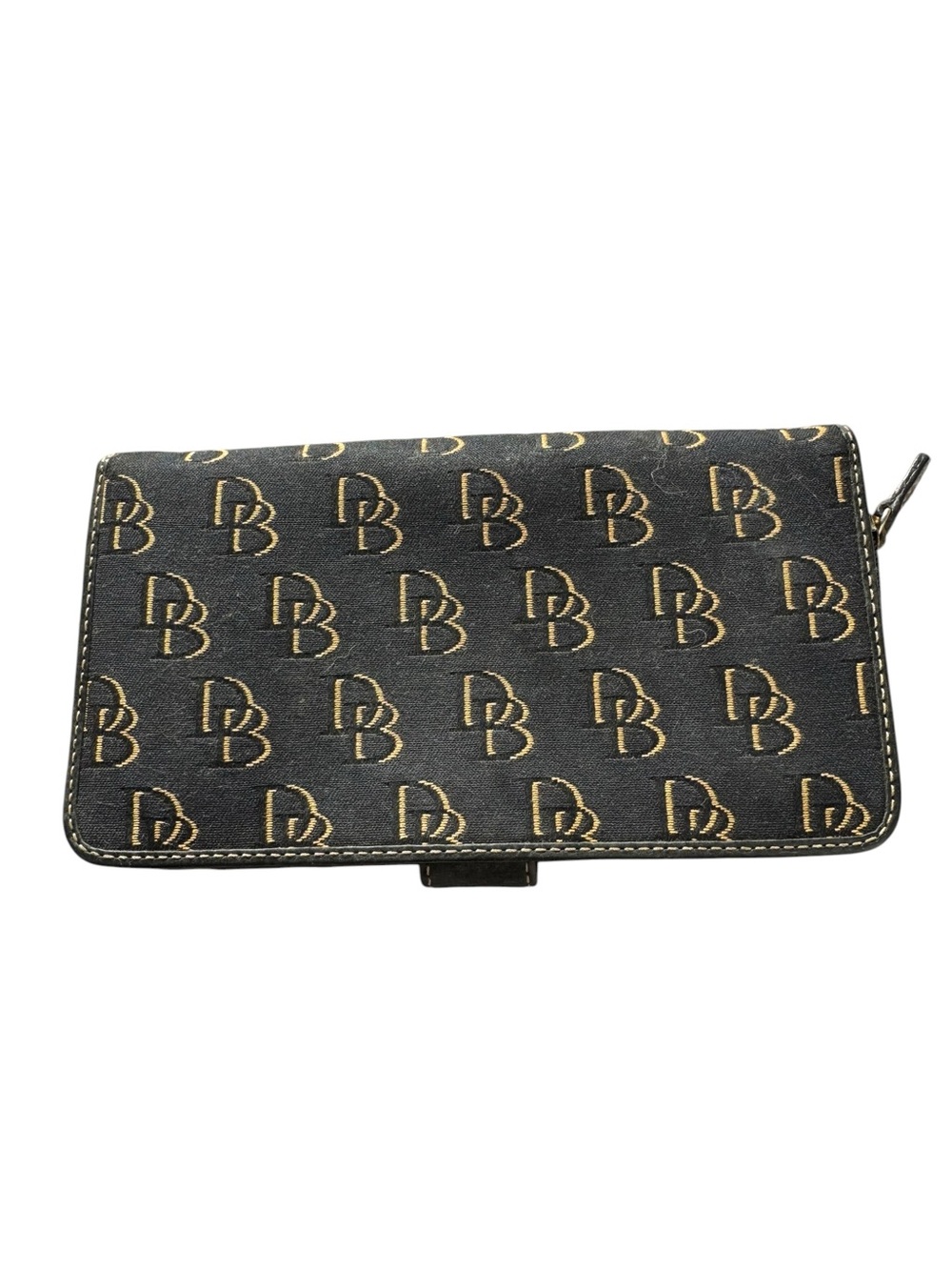 Vintage Dooney & Bourke Black Wallet with Gold Monogram - Picture 2 of 12